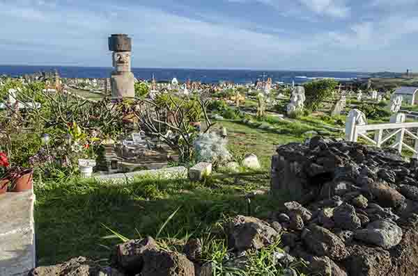 130 - Chile - isla de Rapa Nui o Pascua - Hanga Roa - cementerio